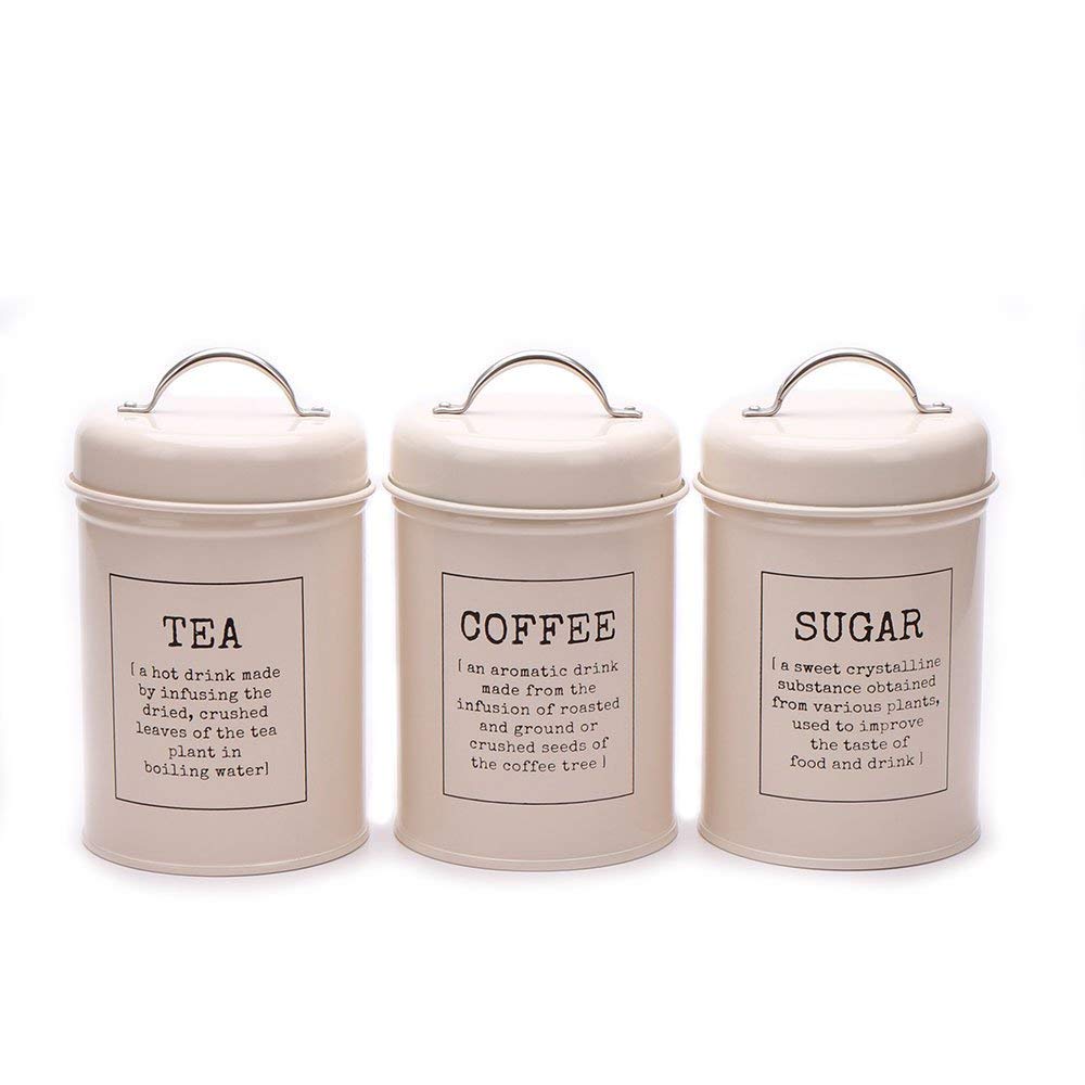 3 pieces metal tea coffee sugar canister sets jars tin 3 pieces metal tea coffee sugar canister sets jars tin