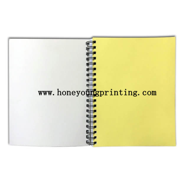 Double spiral notebook 6 subject with insert color paper single line assorted designs