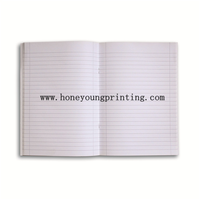 PVC jacket 8mm ruled line staple binding exercise book