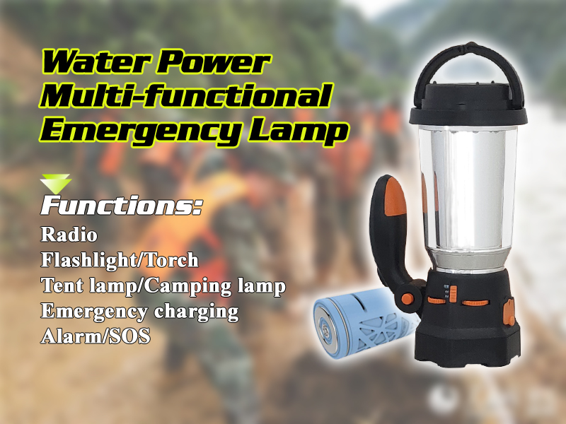 Multifunctional Emergency LED Lamp Lantern Salt Water Flashlight water cell included