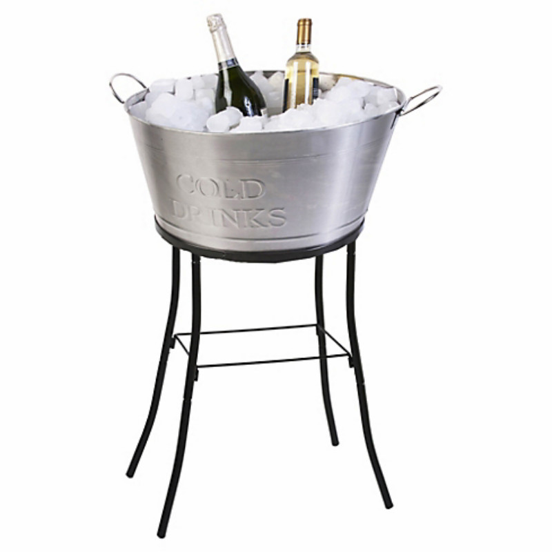 stainless steel ice bucket party tub beverage with stand