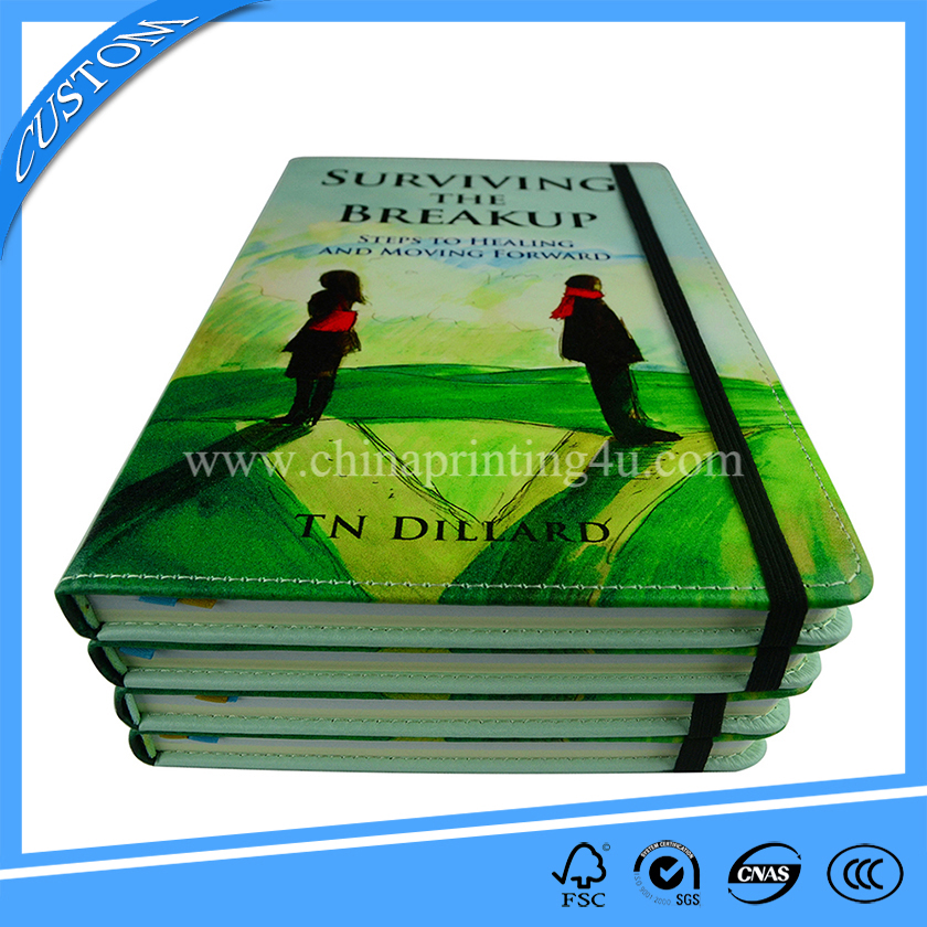 book printers in china custom journal printing with PU leather cover