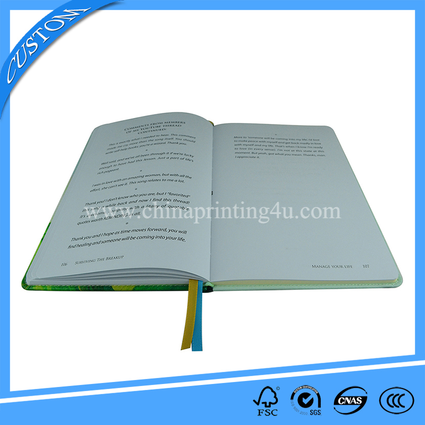 book printers in china custom journal printing with PU leather cover