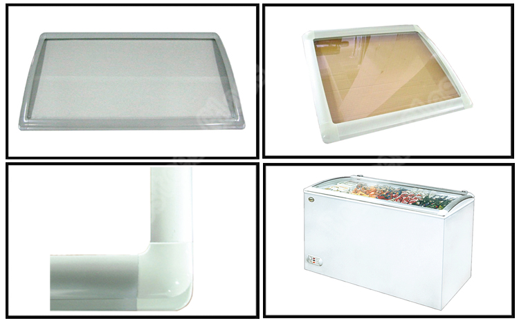 PVC Combine Aluminum Frame Hinged Glass Lids