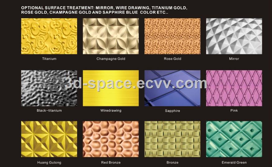 3D Decorative Stainless Steel Panels
