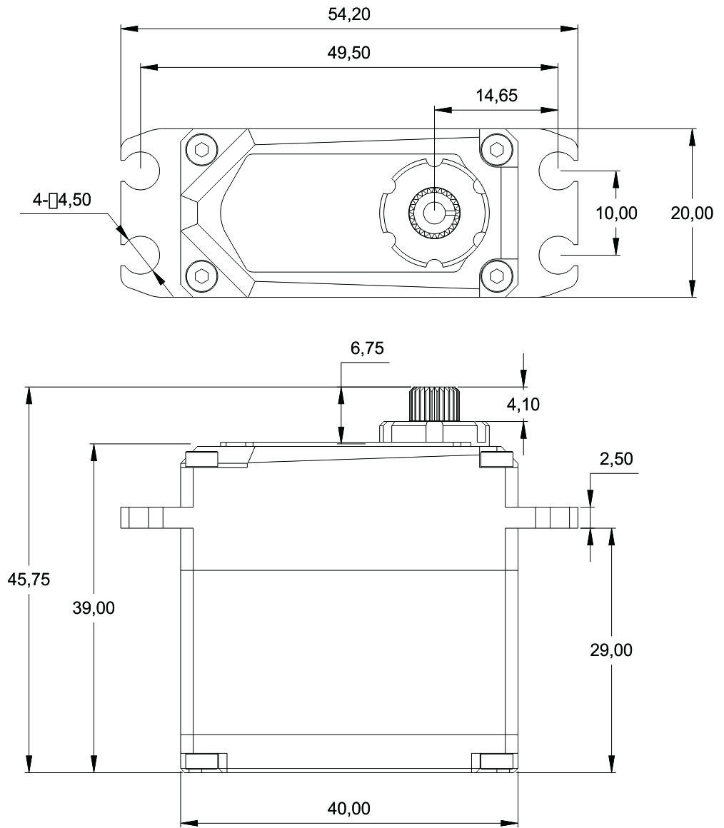 CY Servo Shark2 HV Brushless IPX8 Waterproof Stainless Steel Gears Precision 30Double Bearing Ball 25T PWM Servo