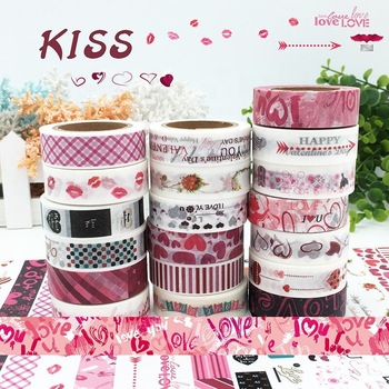 Wholesale CMYK Kawaii Rose Gold Foil Mini OEM Custom Printed Decorative Washi Paper Tape With Logo