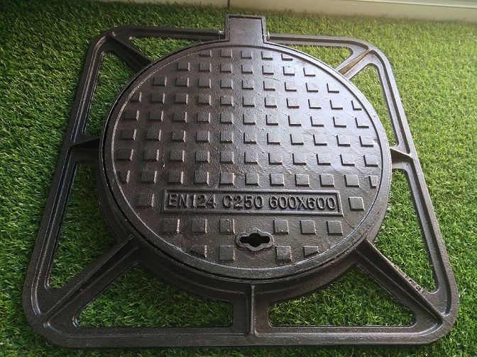 Ductile Iron Manhole Cover with Frame Jufeng Casting