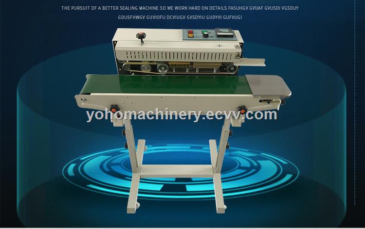 FR-770F Automatic Horizontal Plastic Film Bags Heat Sealing Machine Continuous Band Sealer Machine/Floor Type