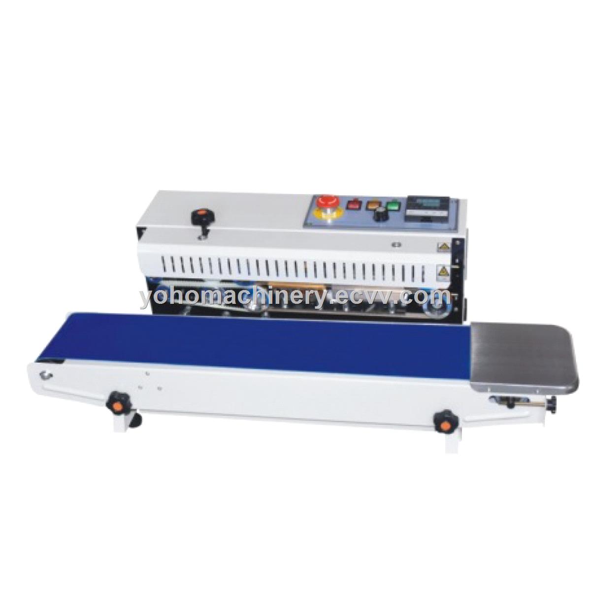 FR900k Continuous Portable Plastic Heat Food Band Sealer Seal Packing Bag Sealing Machine