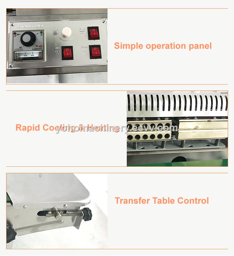 FR900k Continuous Portable Plastic Heat Food Band Sealer Seal Packing Bag Sealing Machine