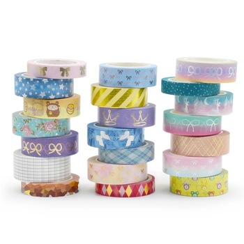 Custom printed washi tape gold foil washi tape with dispenser