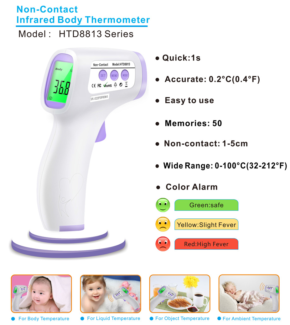 Non Contact Forehead Infrared Thermometer with CE and FDA