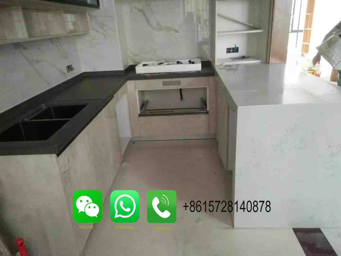 wholesale solid surface countertop material Italian white carrara marble slab vanity counter top table top for home