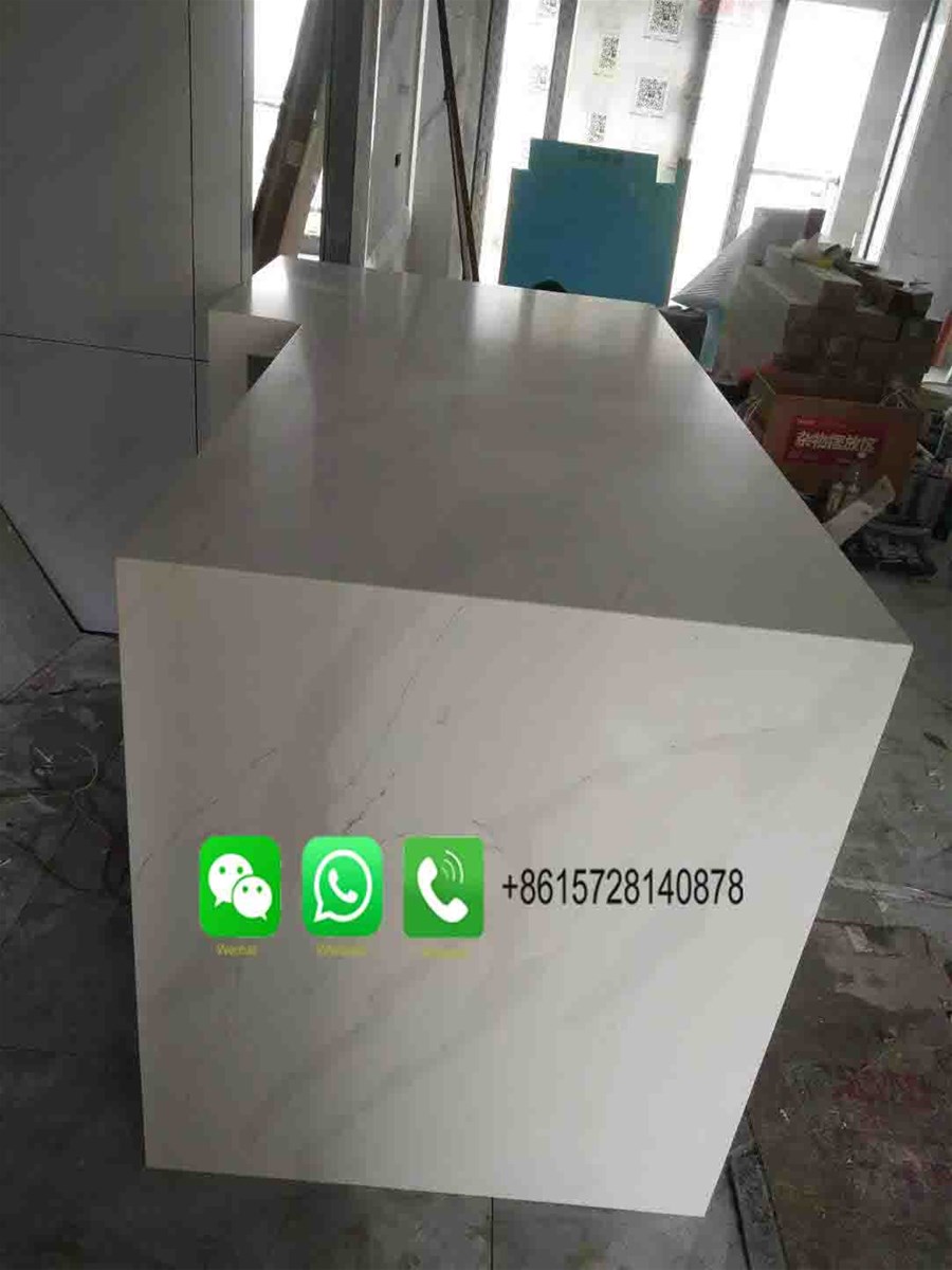 Wholesale Solid Surface Countertop Material, Italian White Carrara Marble Slab, Vanity Counter Top Table Top for Home