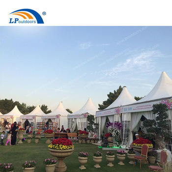 Outdoors aluminum frame pagoda marquee tent for wedding event