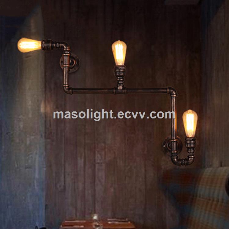 Industrial Lighting Iron Water Pipe Sconce Wall Light