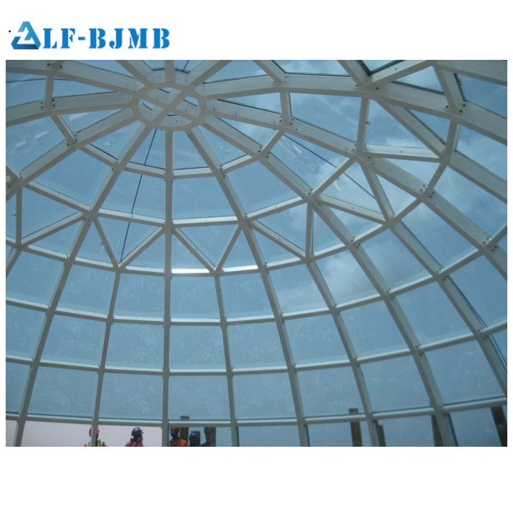 Prefab High Quality Light Steel Structure Space Frame Skylight Roof Tempered Glass Dome Roof for Buildings