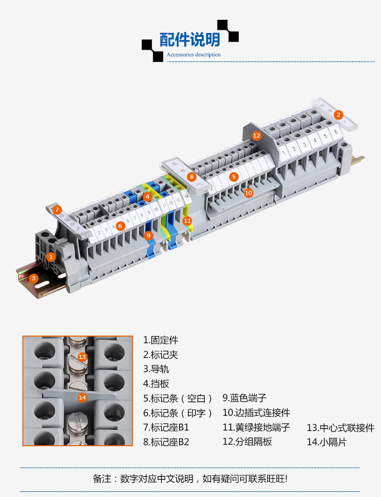 Screw terminal block DIN rail UK35B pure copper rail terminal block connector