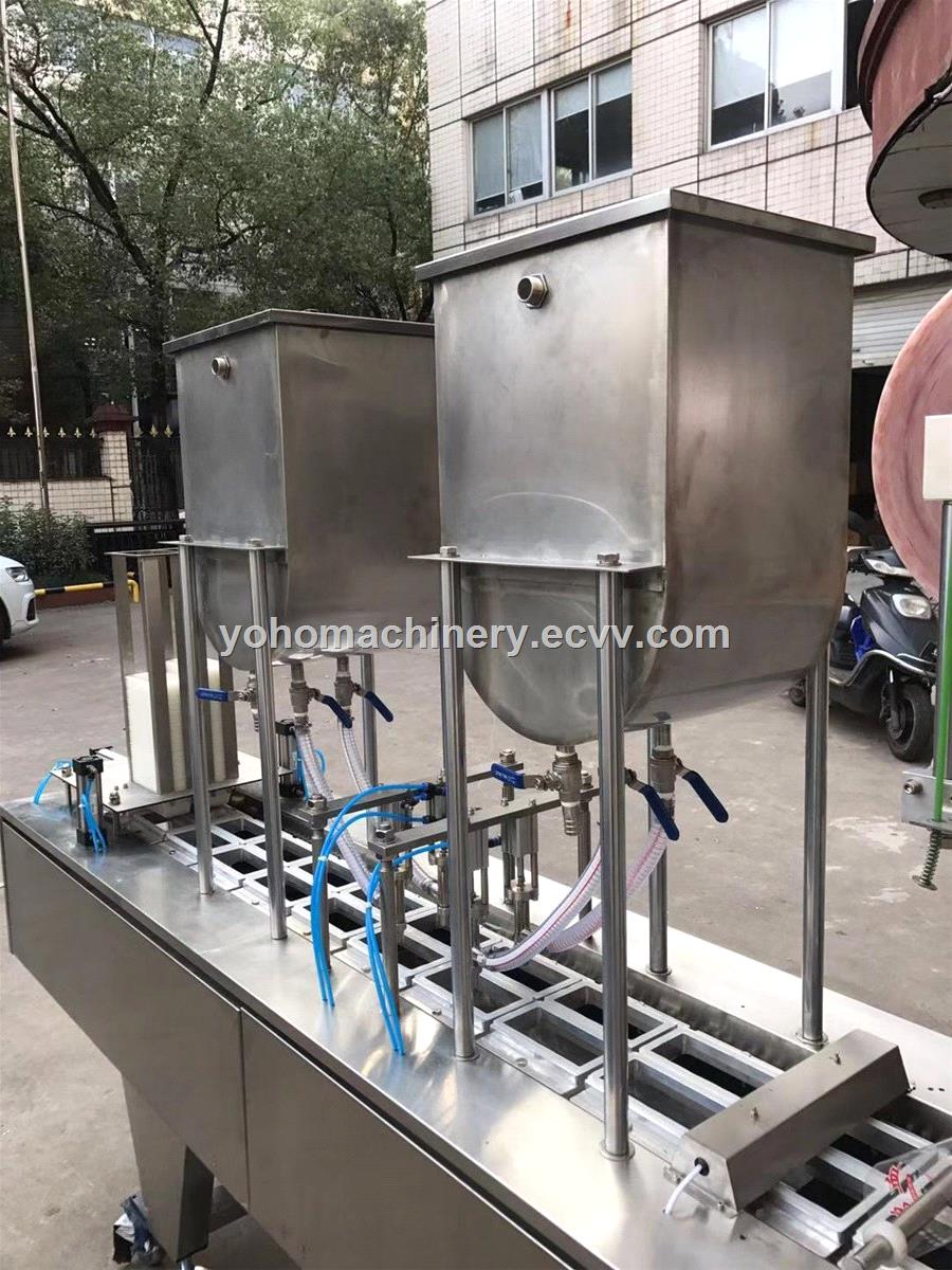 high quality line Cup Filling Sealing Machine For Yogurt Jelly Ice Cream