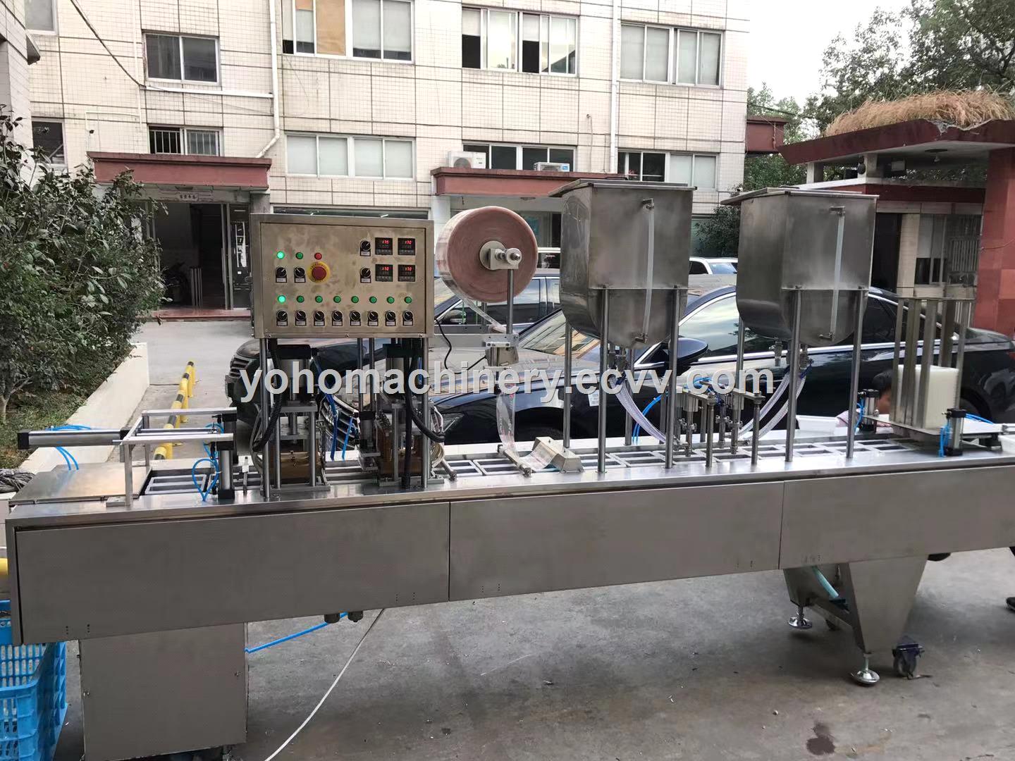 high quality line Cup Filling Sealing Machine For Yogurt Jelly Ice Cream