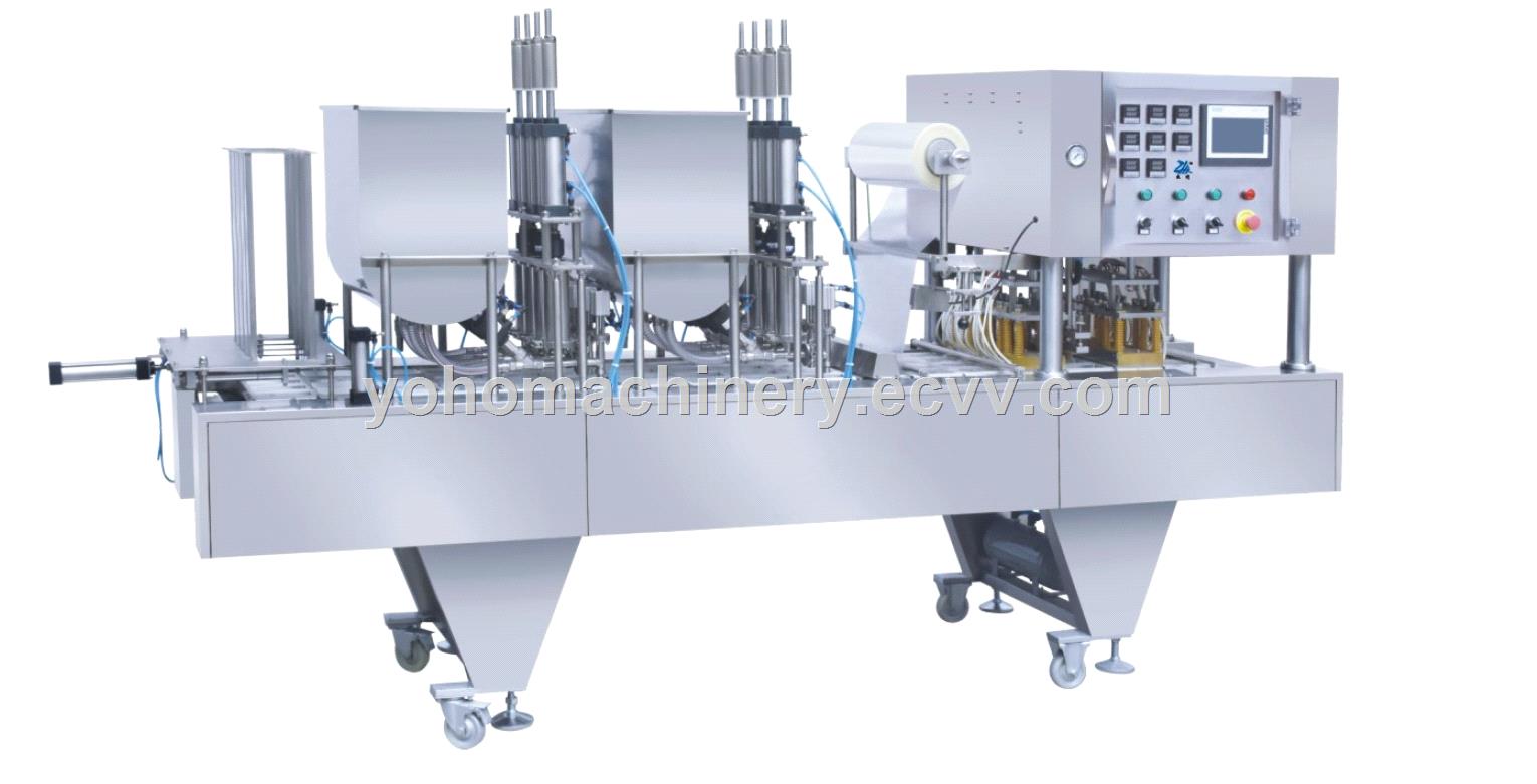 high quality line Cup Filling Sealing Machine For Yogurt Jelly Ice Cream