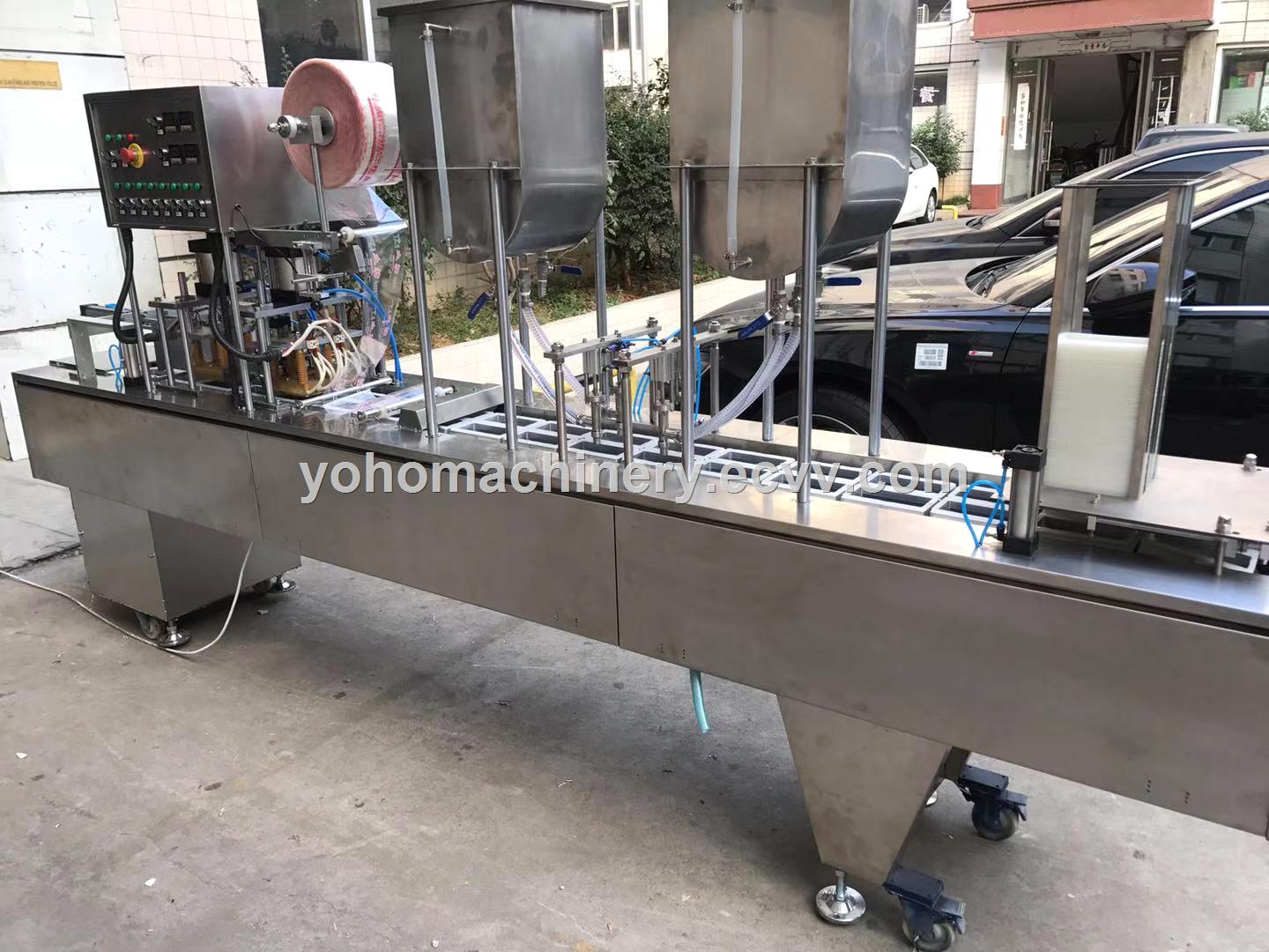 high quality line Cup Filling Sealing Machine For Yogurt Jelly Ice Cream