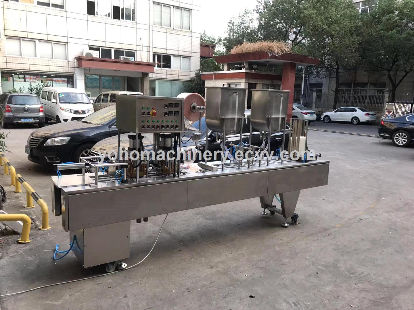 high quality line Cup Filling Sealing Machine For Yogurt Jelly Ice Cream
