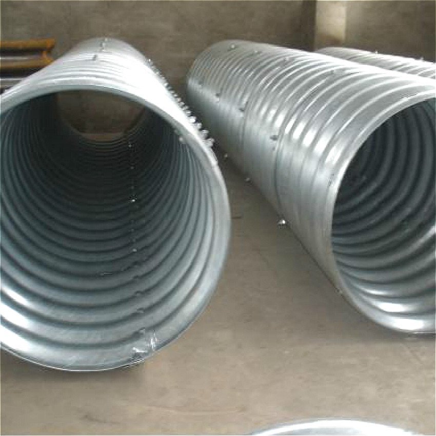 Two Plate Assembled Corrugated Metal Culvert Pipe