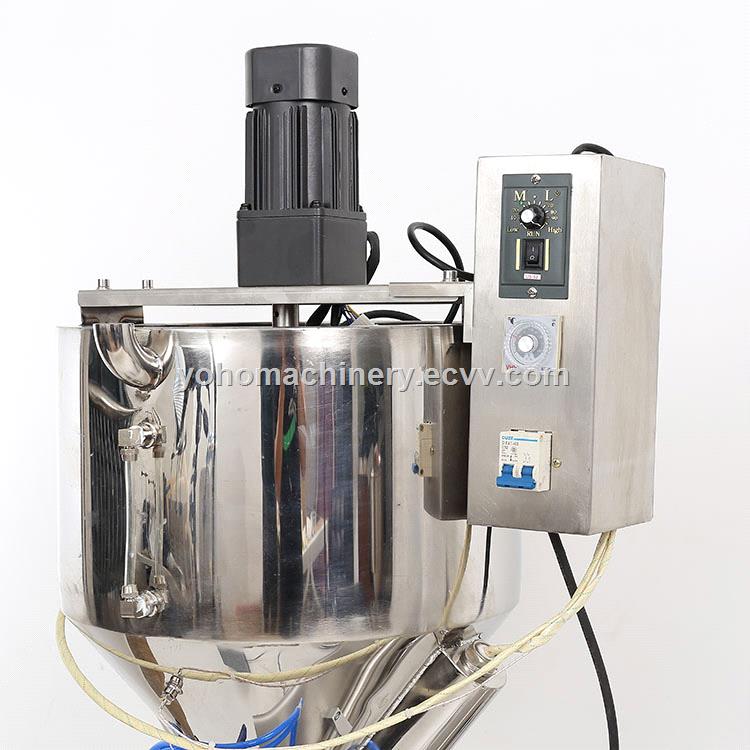 semiauto pneumatic paste filling machine jam ketchup yogurt cosmetic cream filling machines with heating mixer