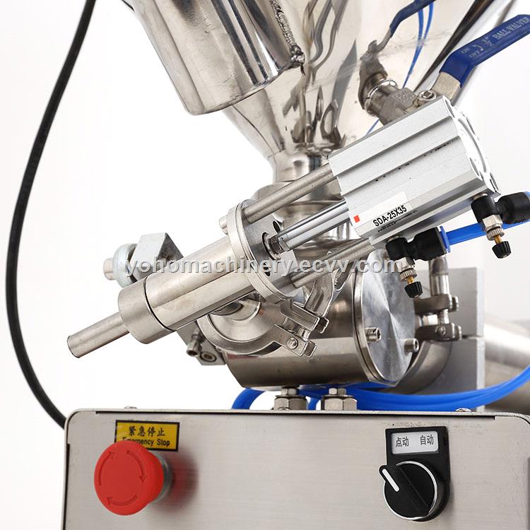semiauto pneumatic paste filling machine jam ketchup yogurt cosmetic cream filling machines with heating mixer