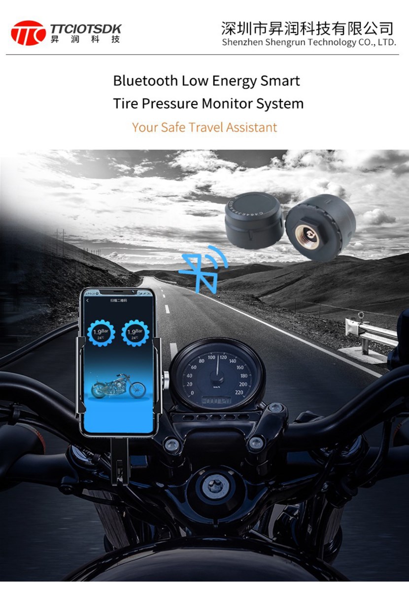 Bluetooth tire pressure monitor TMPS for driving and riding safetywith more CEFCC etc certification