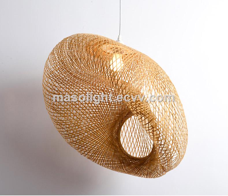 Bamboo cage design lamp interior pendant light led decoration light
