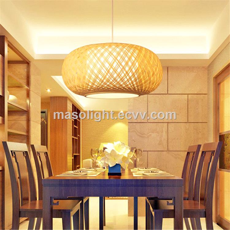 Natural bamboo pendant lamp decorative ball rattan pendant lamp
