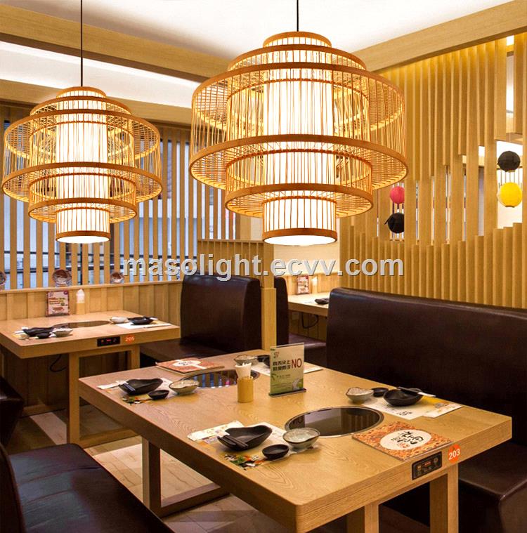 led lighting chandelier bamboo shape chinese restaurant hanging lights