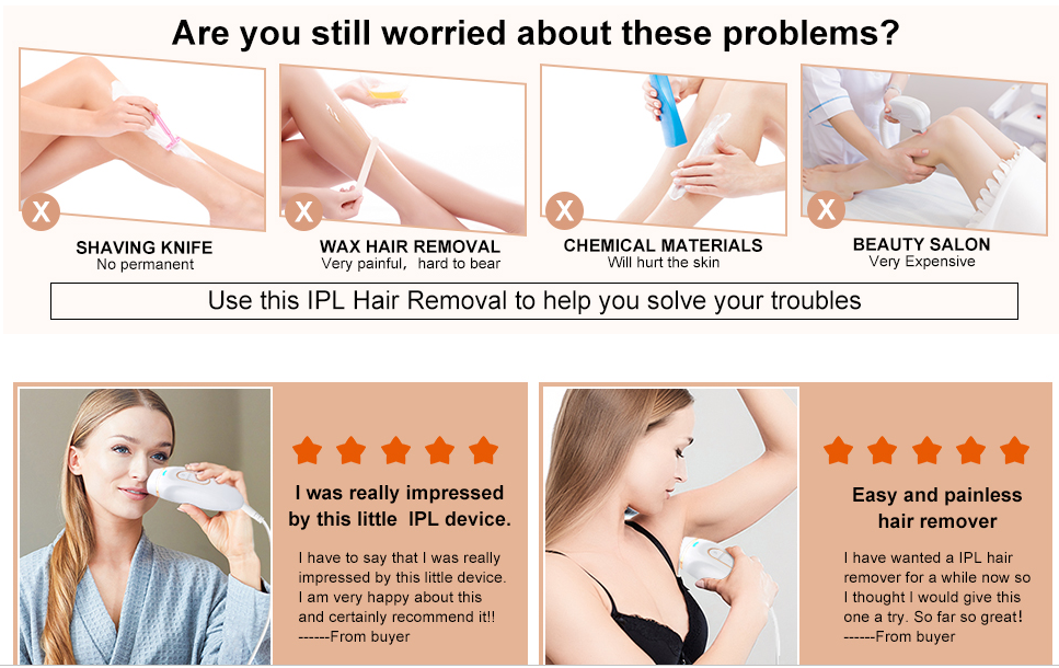IPL hair removal homeuse laser skin hairfree