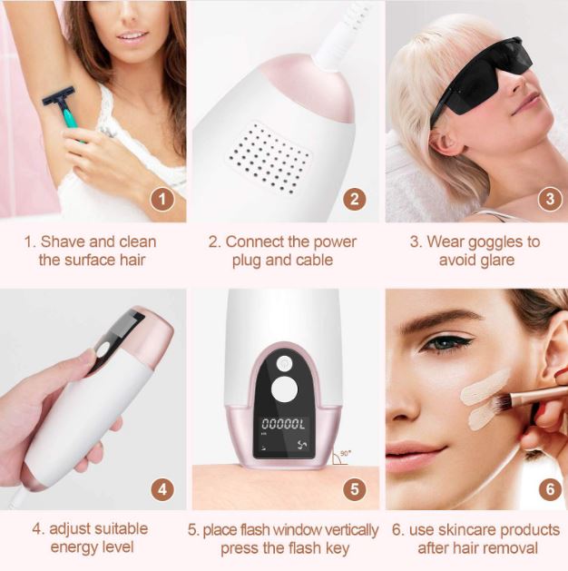 Portable household IPL laser hair removal