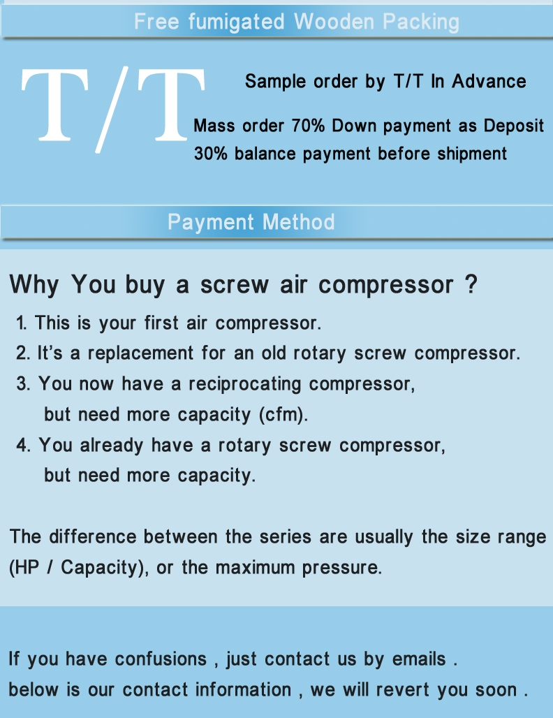 75kw oil lubricated Screw air compressor