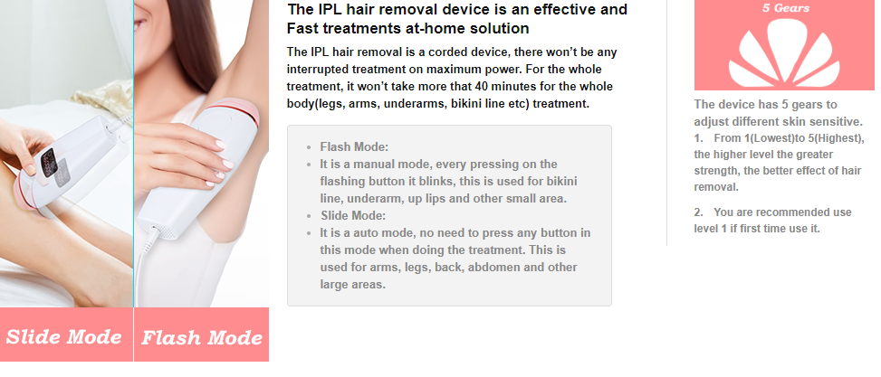 IPL hair removal homeuse laser skin hairfree