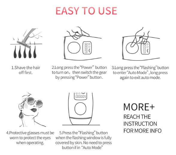 IPL hair removal homeuse laser skin hairfree