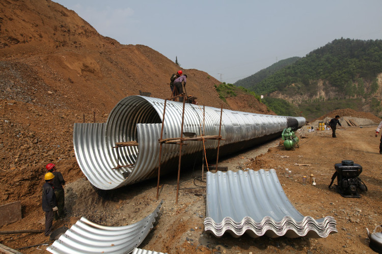 durable high quality corrugated steel drain pipe large diameter corrugated metal culvert pipe