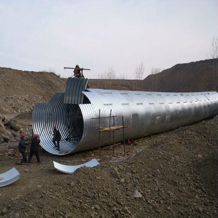 CEISO Certificated Steel Material corrugated steel tank oval shaped corrugated steel culvert pipe
