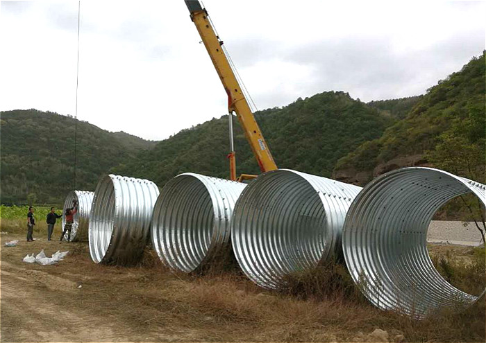 durable high quality corrugated steel drain pipe large diameter corrugated metal culvert pipe