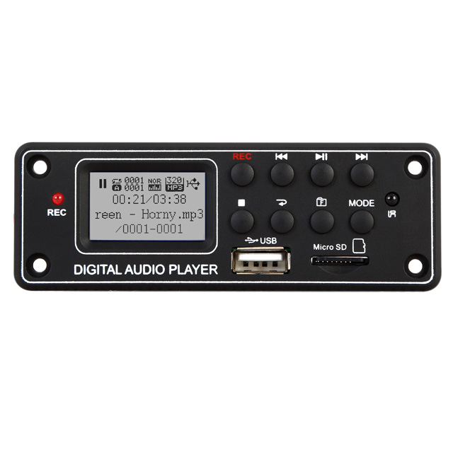 Professional Digital Display MP3 Module Bluetooth USB SD Audio MP3 Player Decoder Board Dot Matrix LCD TPM006c