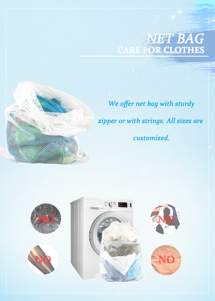 Customized size ecofriendly cotton laundry bag commercial laundry bags custom mesh bag