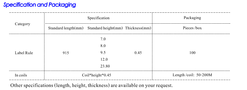 OEM Are Availbale Label Rule Made In Shanghai