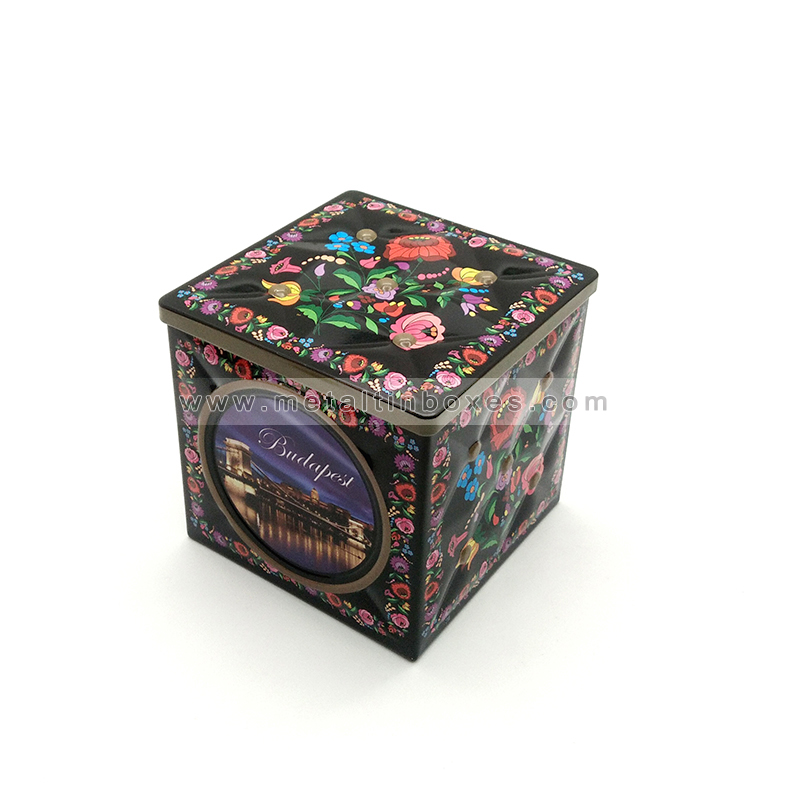 European style gift metal watch square box metal gift packaging