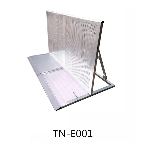 Outdoor concert stage barriers protect product