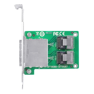 Linkreal PCIe 2 Port SFF 8088 to Internal SFF 8087 Transfer Card sff 8087 to sff 8088