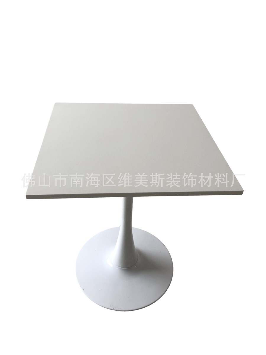 Foshan Weimeisi Decor Square White Marble Granite Table Top with Stainless Steel Stand Foshan Weimeisi Decor Square White Marble Granite Table Top with Stainless Steel Stand
